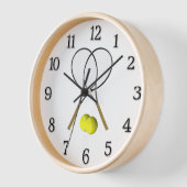 Tennis Doubles Black Numbers Uhr (Winkel)