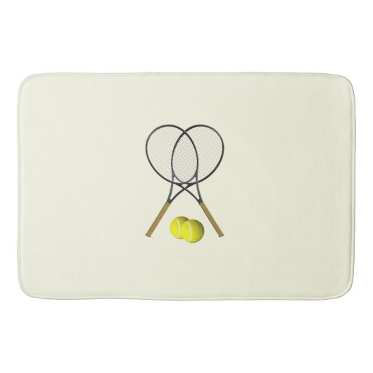 Tennis Doubles Cream Badematte (Vorderseite)