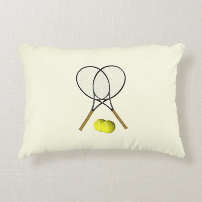 Tennis Doubles Cream Dekokissen (Vorderseite)