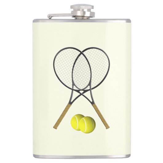 Tennis Doubles Cream Flachmann (Vorderseite)