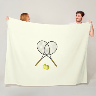 Tennis Doubles Cream Fleecedecke