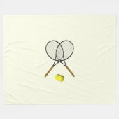 Tennis Doubles Cream Fleecedecke (Vorderseite (Horizontal))