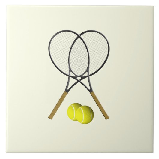 Tennis Doubles Cream Fliese (Vorderseite)