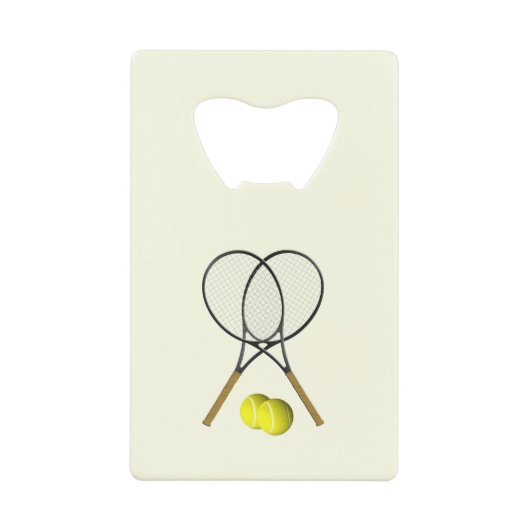 Tennis Doubles Cream Geldbeutel Flaschenöffner (Vorderseite)