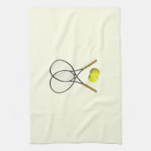 Tennis Doubles Cream Geschirrtuch (Vertikal)