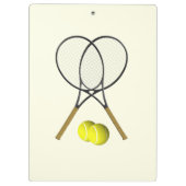 Tennis Doubles Cream Klemmbrett (Rückseite)