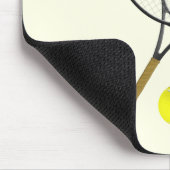 Tennis Doubles Cream Mousepad (Ecke)