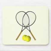 Tennis Doubles Cream Mousepad (Vorne)