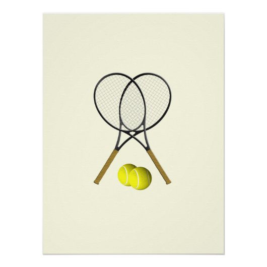 Tennis Doubles Cream Poster (Vorderseite)