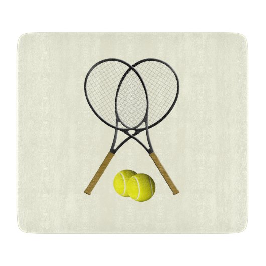 Tennis Doubles Cream Schneidebrett (Vorderseite)