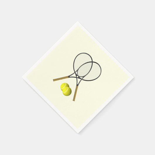 Tennis Doubles Cream Serviette (Ecke)