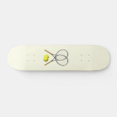Tennis Doubles Cream Skateboard (Horizontal)