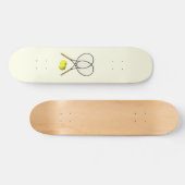 Tennis Doubles Cream Skateboard (Horizontal)