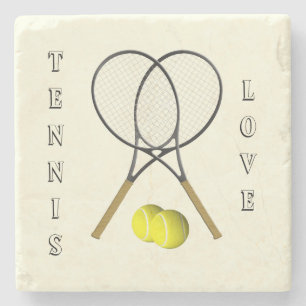 Tennis Doubles Cream Steinuntersetzer