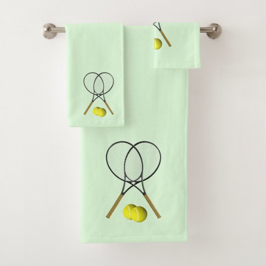Tennis Doubles Green Badhandtuch Set (Insitu)