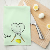 Tennis Doubles Green Geschirrtuch (Viertel Falte)