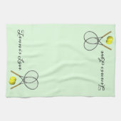 Tennis Doubles Green Geschirrtuch (Horizontal)