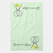 Tennis Doubles Green Geschirrtuch (Vertikal)