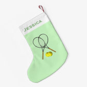 Tennis Doubles Green Kleiner Weihnachtsstrumpf (Rückseite (Hängend))