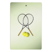 Tennis Doubles Green Mini Klemmbrett (Rückseite)