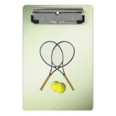 Tennis Doubles Green Mini Klemmbrett (Vorderseite)