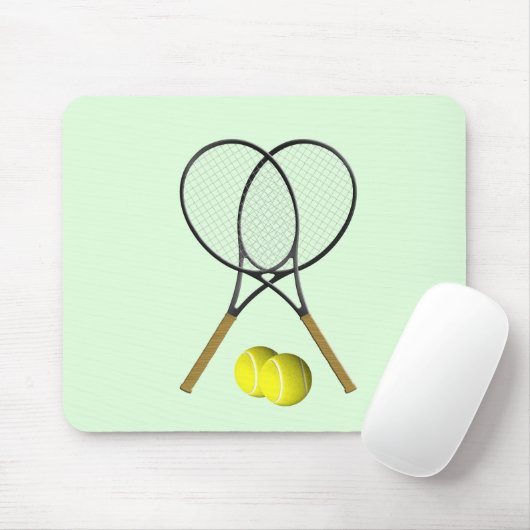 Tennis Doubles Green Mousepad (Mit Mouse)