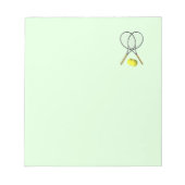 Tennis Doubles Green Notizblock (Vorderseite)