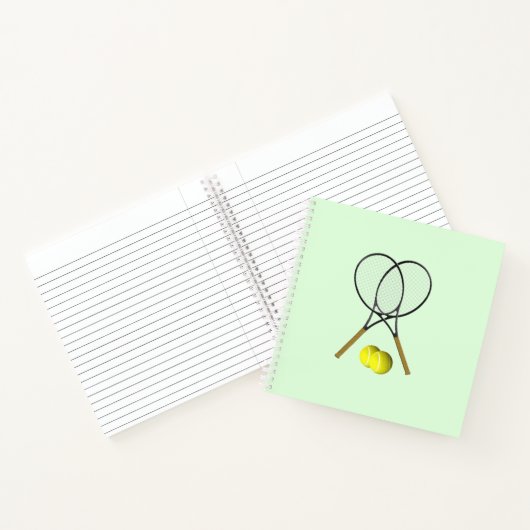 Tennis Doubles Green Notizblock (Innenseite)