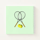 Tennis Doubles Green Notizblock (Rückseite)