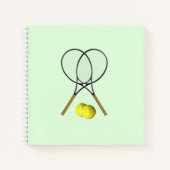 Tennis Doubles Green Notizblock (Vorderseite)