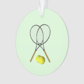 Tennis Doubles Green Ornament (Vorderseite)