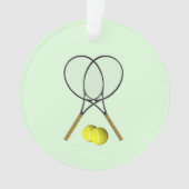 Tennis Doubles Green Ornament (Vorderseite)