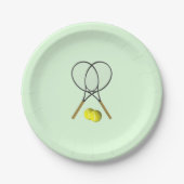 Tennis Doubles Green Pappteller (Vorderseite)