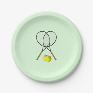 Tennis Doubles Green Pappteller