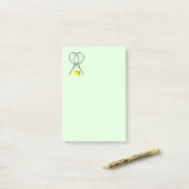 Tennis Doubles Green Post-it Klebezettel (Auf Schreibtisch)