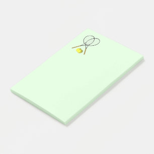 Tennis Doubles Green Post-it Klebezettel