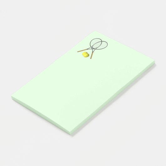 Tennis Doubles Green Post-it Klebezettel (angewinkelt)