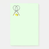Tennis Doubles Green Post-it Klebezettel (Vorderseite)