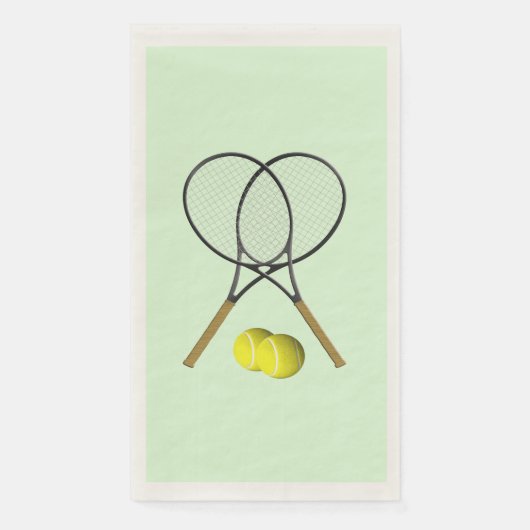Tennis Doubles Green Serviette (Vorderseite)
