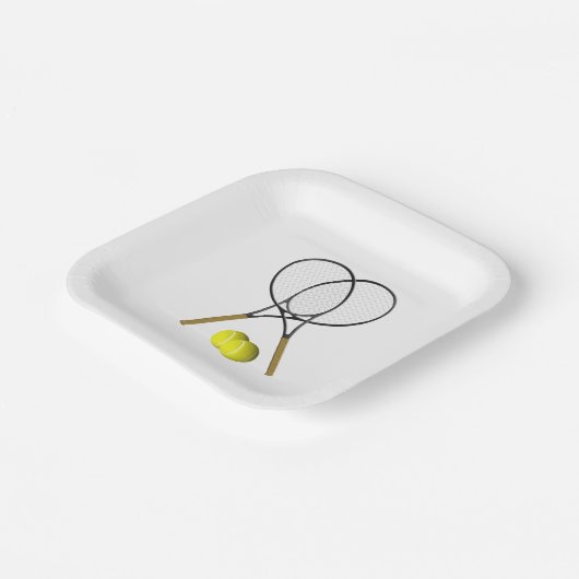 Tennis Doubles  Pappteller (Gewinkelt)