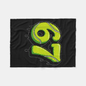 Tennis Drip Number 67 Or 67th Birthday Six Seven  Fleecedecke (Vorderseite (Horizontal))