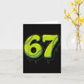 Tennis Drip Number 67 Or 67th Birthday Six Seven  Karte (Gelbe Blume)