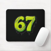 Tennis Drip Number 67 Or 67th Birthday Six Seven  Mousepad (Mit Mouse)