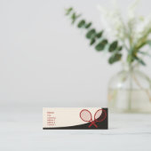 Tennis - dünn mini visitenkarte (Stehend Vorderseite)