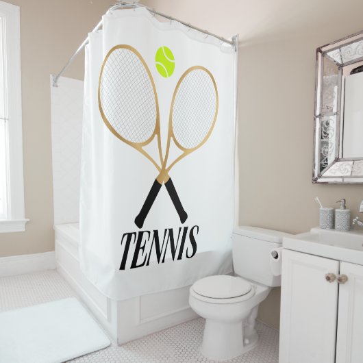 Tennis Duschvorhang (Beispiel)