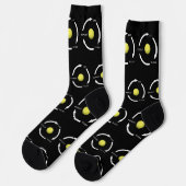 Tennis Eat Sleep Wiederholung Sportfan Sprichwort Socken (Linkes Detail)