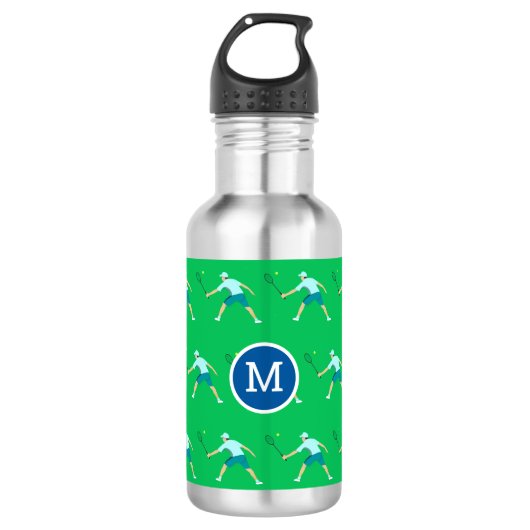 Tennis Edelstahlflasche (Vorderseite)