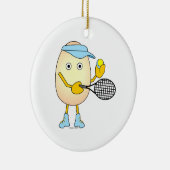 Tennis Egghead Keramik Ornament (Rechts)