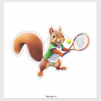 Tennis-Eichhörnchen Aufkleber