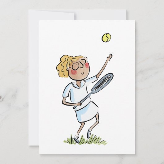 Tennis Einladung (Vorderseite)